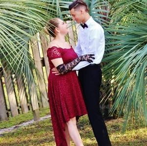 Burgundy Semi Formal Cocktail Dress